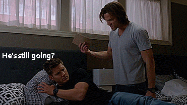 coldhands-warmpsychosis:   This has to be one of the best things ever.  Jensen was really asleep when they filmed this, and you can completely read what’s going through his mind. It’s like:         