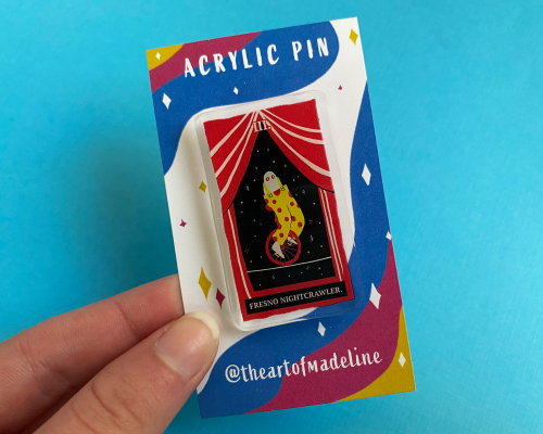 pin drop!! my first batch acrylic pins are now available :)  available here on etsy 