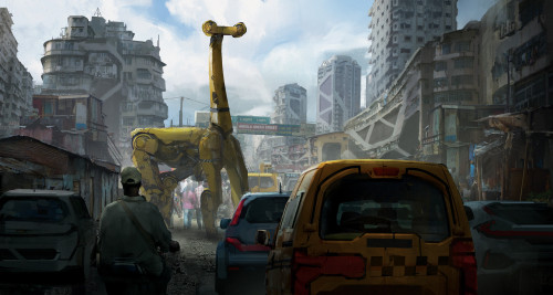 Giraffe MechEddie Mendozawww.artstation.com/artwork/lal6z 