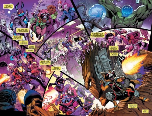 As we can see in the panel just below Hulk, Issue 8 of Guardians of the Galaxy (2019) has a callback to the Kraven issues and if you look closely right under Rocket’s belt, his briefs are once again visible 