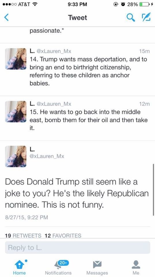 viintages:  This is no laughing matter; don’t let Donald Trump run out country.