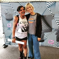 This was my warped tour moment. I got to meet Jenna And I cried.  She is amazing and loving.  A true inspiration. I asked her if they were going to play a certain song.  She said yes and I got excited. She told me that they were going to cut the song