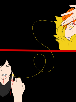 s-assy-girl:  The Red String Of Fate.  (╥﹏╥)