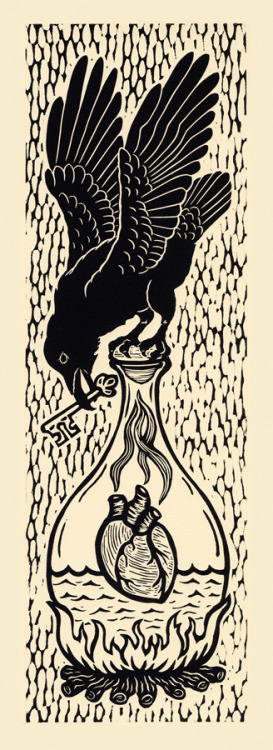 raven-steals-the-light:  “Raven (Arcanum Bestiarum)“ Liv Rainey Smith http://xylographilia.com/ 