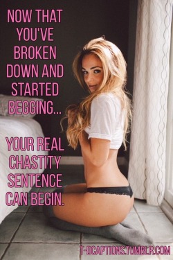 Femdom Chastity Captions, Cum Denial