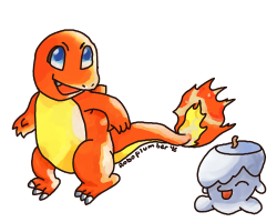 roboplumber: Day06 - F is for Flame.   Ran Ran Ru into Pikachu 