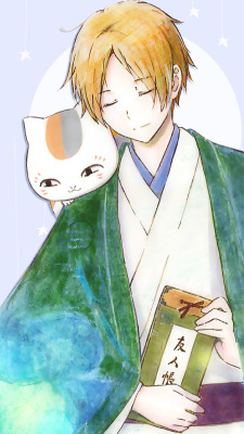 m-i-s-a-k-i:Natsume and Nyanko-sensei  ☆ phone wallpapers [540x960]    · * . ˚ ✦ * ･ ✧   