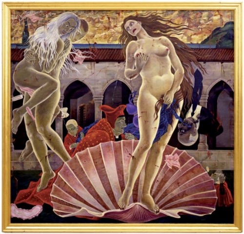 Masami Teraoka. The Birth of Venus, from The Cloisters series. 2002-2006.