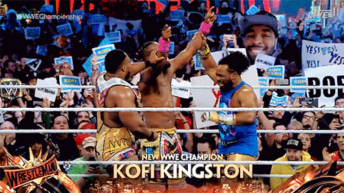 jimdrugfree:“Your NEW WWE Champion: Kofi Kingston!”
