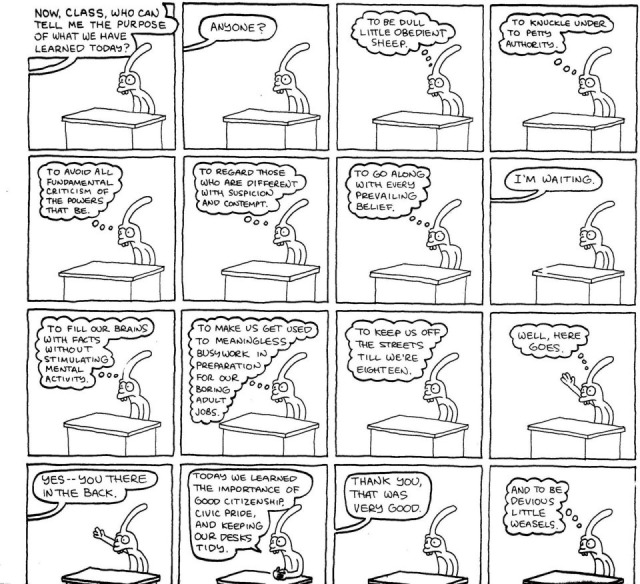 sassafras1992:This is Bongo from Matt Groening’s “Life in Hell” comic. Despite being around 40-something years old, this comic is still depressingly accurate. What’s even more depressing is the fact that many people these days want to keep people