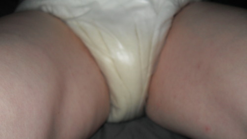 Very wet terry diapers with plastic pants 