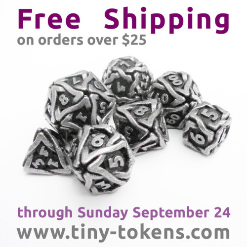 For the next few days all of my dice will ship for free worldwide! (This applies to all orders of ov