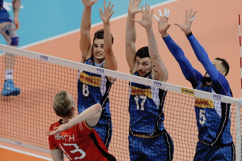 matteospiano: Germany and Italy in action during Volleyball Nations League first week, on Kraljevo, 