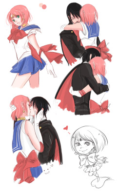 nataly-leyton:  sasusaku sailor moon au…….