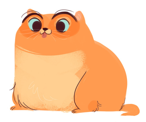 dailycatdrawings:288: Orange FattyFat cats are just too cute