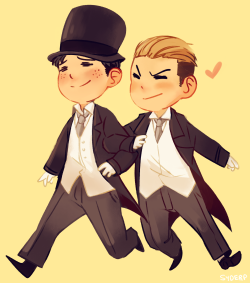 syderp:  TOPHAT AND STUPID CRAB PASTA SLICKED