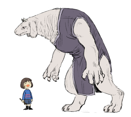 creepsandcrawlers:feriowind:i drew more vaguely realistic/monster-y undertale dudes hahaI like these