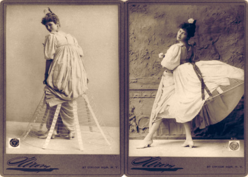 Hoop skirts photographed by Napoleon Sarony, 1893