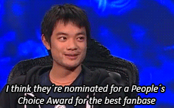 heysammy:Osric Chau votes for us as the best fanbase.. that adorable little fucker.