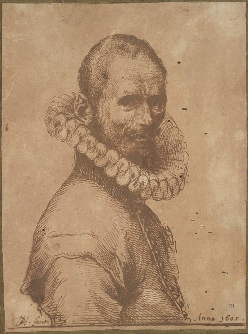 harvard-art-museums-drawings: Portrait of a Man, Unidentified Artist, 17th century, Harvard Art Muse