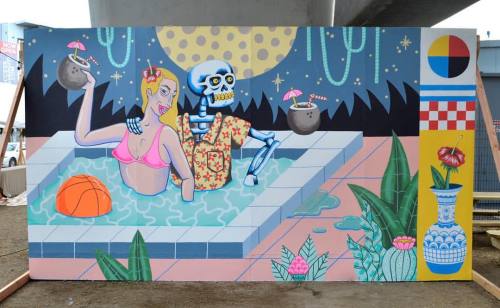 A recent collaborative mural by artists Luke Pelletier and Kristen Liu-Wong for Super Chief / Robert