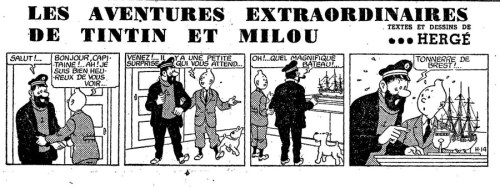 halotolerant: destinationhaddotin: Le Soir,June 26,1942 Tintin and Haddock (2/2)Following the South 