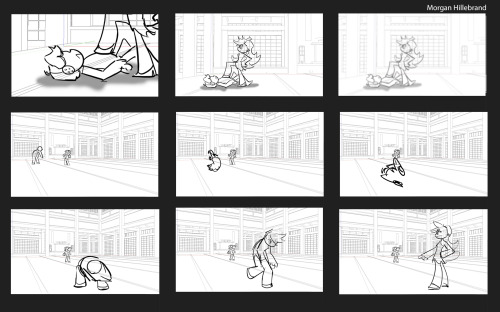 Some boards for a training montage I did in Alan Wan’s Cinematic Storytelling class! We worked from 