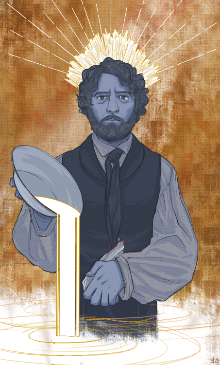 irenydraws: goodsir | crisis | king of cups for @terrortarot // “you mustn’t lose h