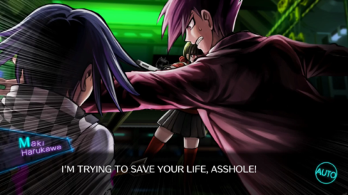 fakedrv3screenshots:Maki: I’M TRYING TO SAVE YOUR LIFE, ASSHOLE!Source: Fullmetal Alchemist: Brother