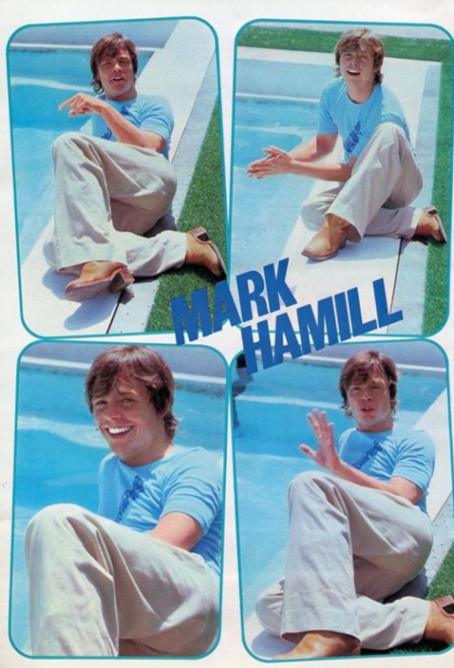 skywalkervevo:johnnytest:everyone please look at this casual poolside shoot of young mark hamill pos