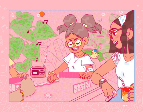 natalikoromotoart:  “Day off”  🌞🍹🌴💕