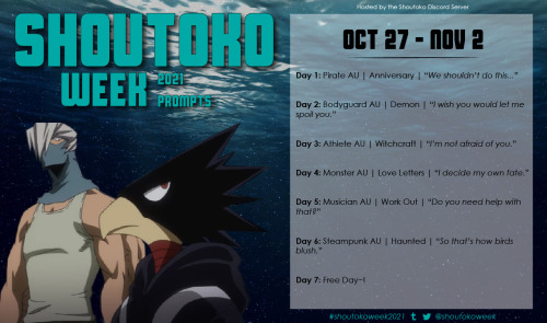  Shoutoko Week 2021 approaches!Here are the prompts that you helped us decide on – we can&rs