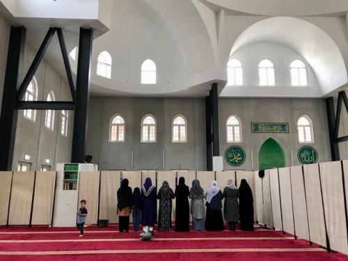 “Shots from Westermoskee Ayasofya in Amsterdam, Netherlands.” Photos of the women’s prayer space and