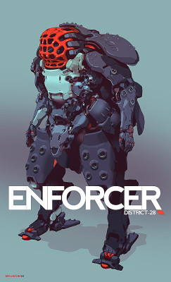 rhubarbes:  ArtStation - Enforcer, by Brian Sum 