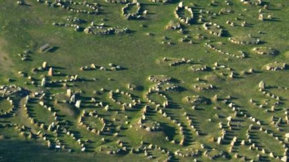 sixpenceee:Lindholm Høje is an Iron Age and Viking Age burial site in Denmark. It