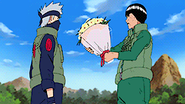 bvckybrns: naruto gif challenge :: six friendships↳ [2/6] kakashi &amp; gai
