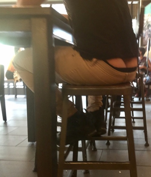 Good Lord! This boy put it all out on display in Starbucks. I was very tempted to follow him out. He