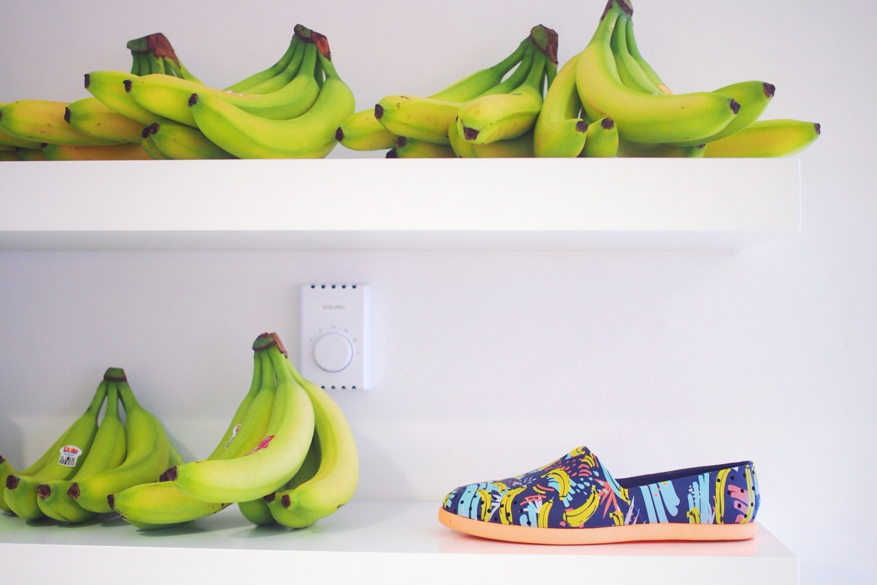 The Juice Truck x Natives Shoes x Mount Pleasant.
• Limited edition Banana Verona shoes.