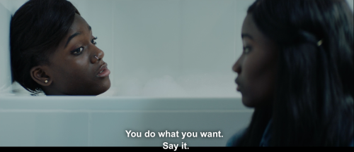 luvyourselfsomeesteem: sadesmoothoperator:  girlhood (2014)  Seeing a darkskin black girl empower another dark skin black girl to stand up for herself did something to me. This is scene is powerful. 