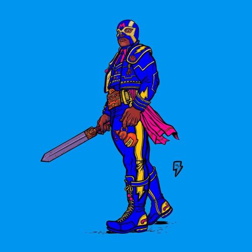 One bad mother! A Luchador mixed with a Matador. This is another Monster fighter. He fights with an 