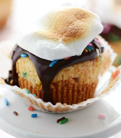 fullcravings:  Funfetti S’mores Cupcakes