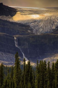 theencompassingworld:Bow Glacier Waterfall,