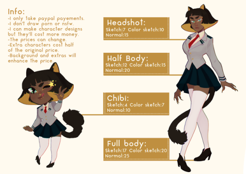 im-bermit-worship-me: New commission chart! Also remember that you can always buy me a coffee h