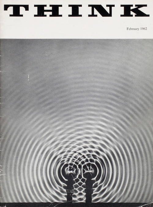 furtho:Berenice Abbott’s photograph on the cover of IBM’s magazine Think, 1962 (via here)