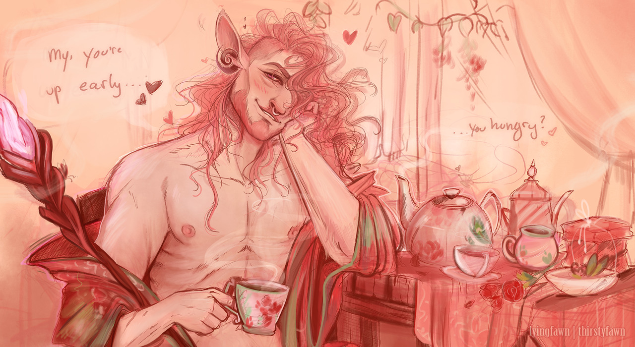 thirstyfawn:  Or maybe you’re thirsty? You know, I just made some tea…   🍵