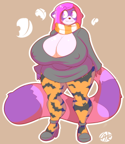 theycallhimcake:  I felt like Shina needed a cute October outfit, so I doodled one up real quick. ‘3’