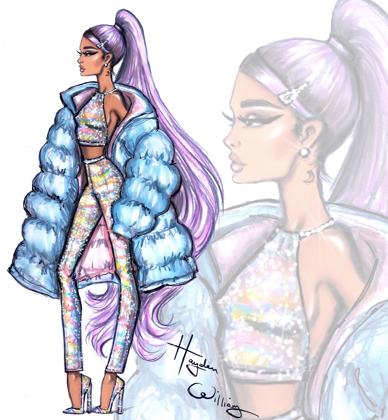 haydenwilliamsillustrations: Ariana Grande ‘Sweetener’ collection by Hayden Williams.