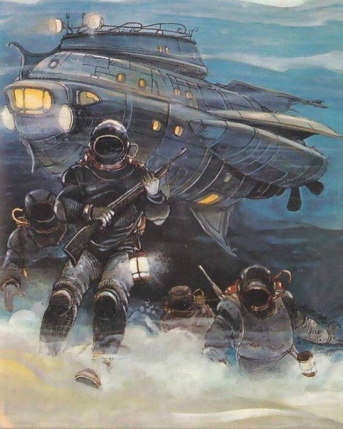 Enki Bilal art for Jules Verne’s 20,000 Leagues Under the Sea..#enkibilal #julesverne #20000leaguesu