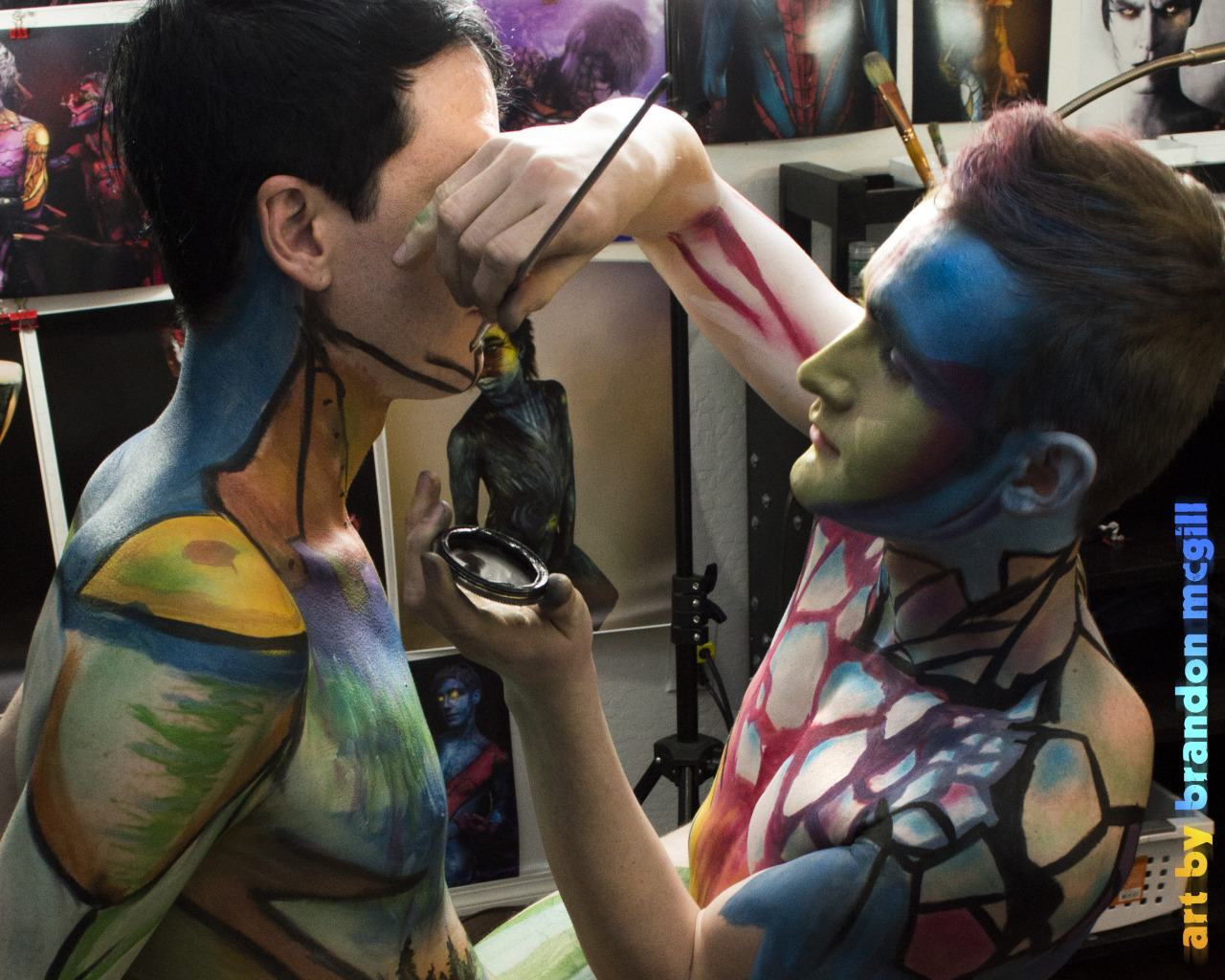 ryandevon: brandonmcgill:   ARTISTS PAINTING EACH OTHER (NSFW) Hey folks! Brandon