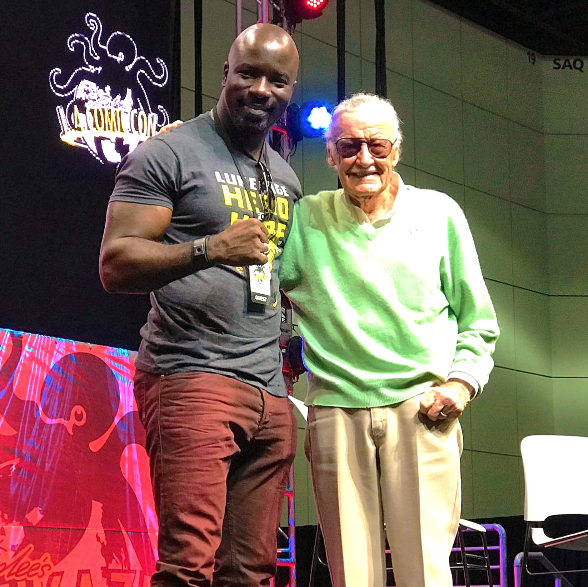 lukecageblog:  Mike Colter &amp; Stan Lee at Stan Lee’s Los Angeles Comic Con